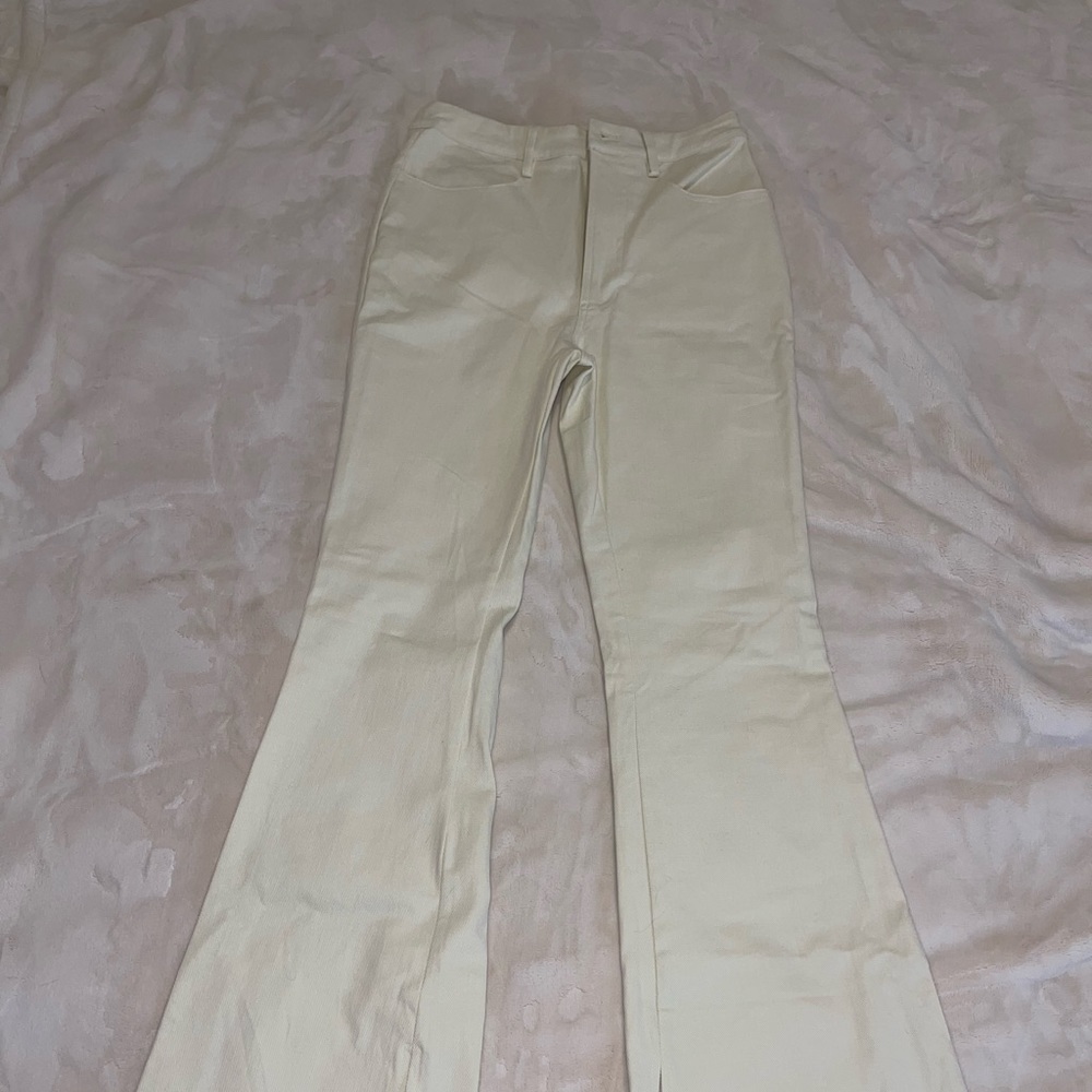 light beige pants, size small but long